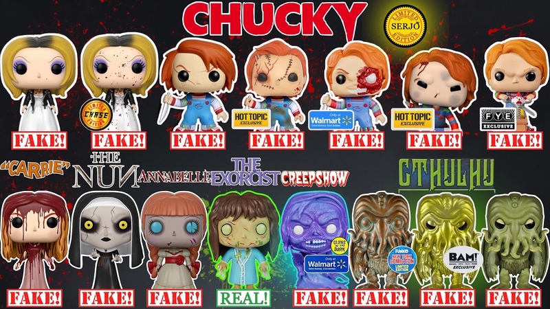 Comparisons of all fakes by Funko POP Chucky Other