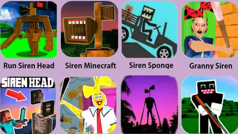 Siren Head, Minecraft Siren Head, Cartoon Cat Parkour, Run Siren Head, Sponge