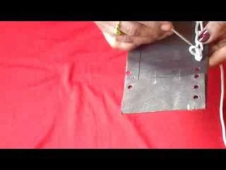 HAND EMBROIDERY:How to end a chain stitch in aari embroidery.
