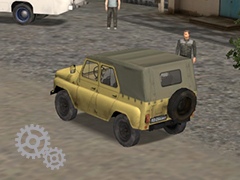KZhP UAZ-469B (beige) traffic
