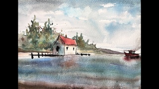 EXTREME BEGINNERS - Painting a Seascape Painting Using a Recipe - with Chris Petri
