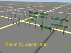 SR UK Road Nameboard Green 3ft 1 Line