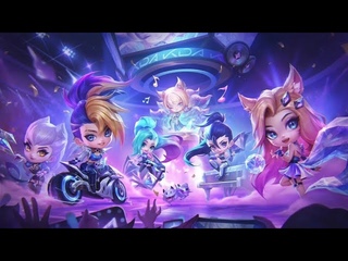 Cinematic K/DA All Out Ahri Prestige, Seraphine, Evelynn, Akali & Kai’sa Chibi - TFT: Golden Spatula