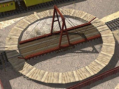 Turntable A-Frame 2 track on slope
