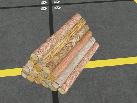 LogSkid.LogsX21-2.6x0.3m-v1